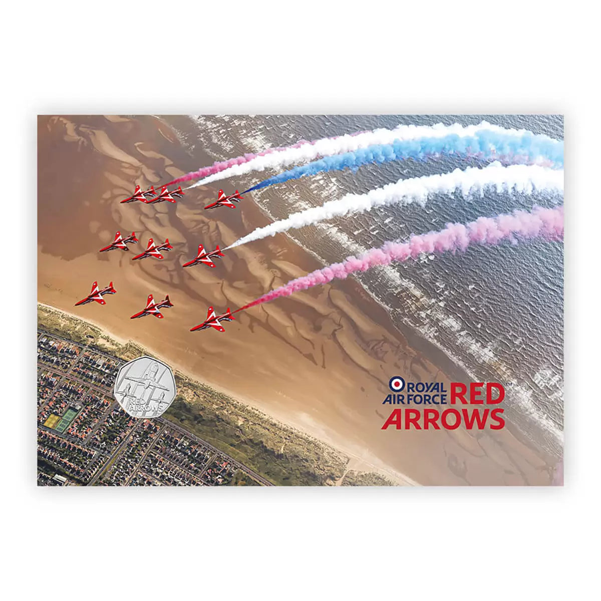Red Arrows 50p Brilliant Uncirculated Coin Cover from Royal Mail® and The Royal