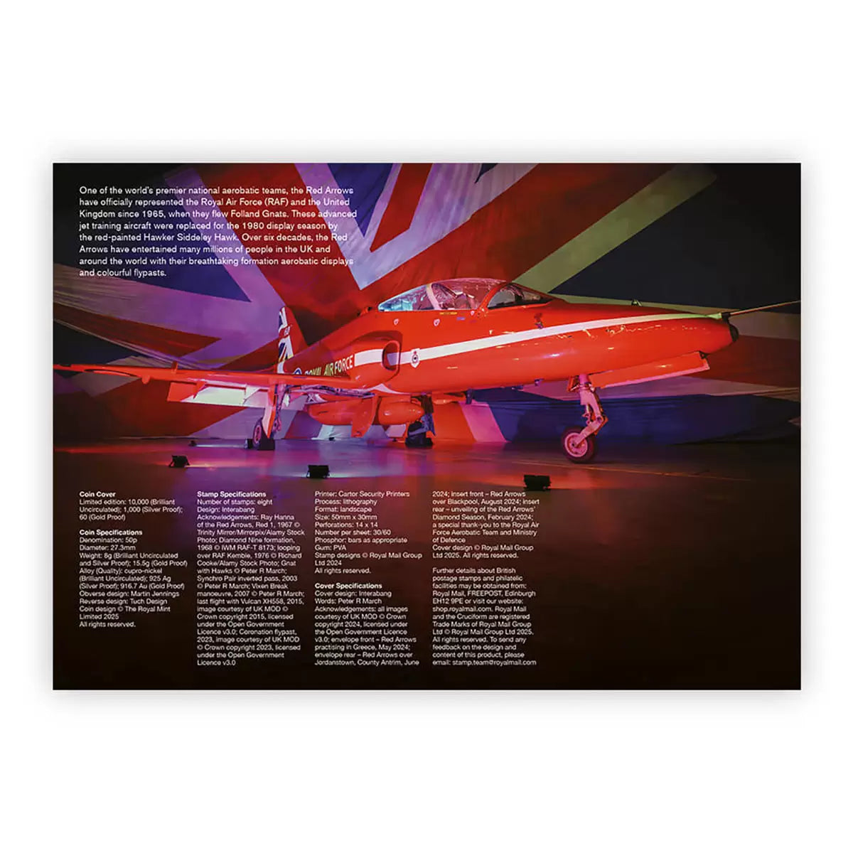 Red Arrows 50p Silver Proof Coin Cover from Royal Mail® and The Royal Mint