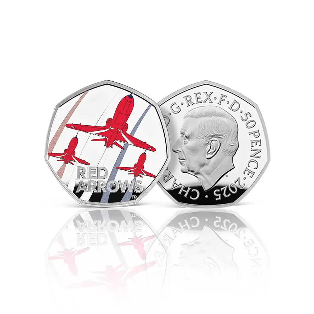 Red Arrows 50p Silver Proof Coin Cover from Royal Mail® and The Royal Mint
