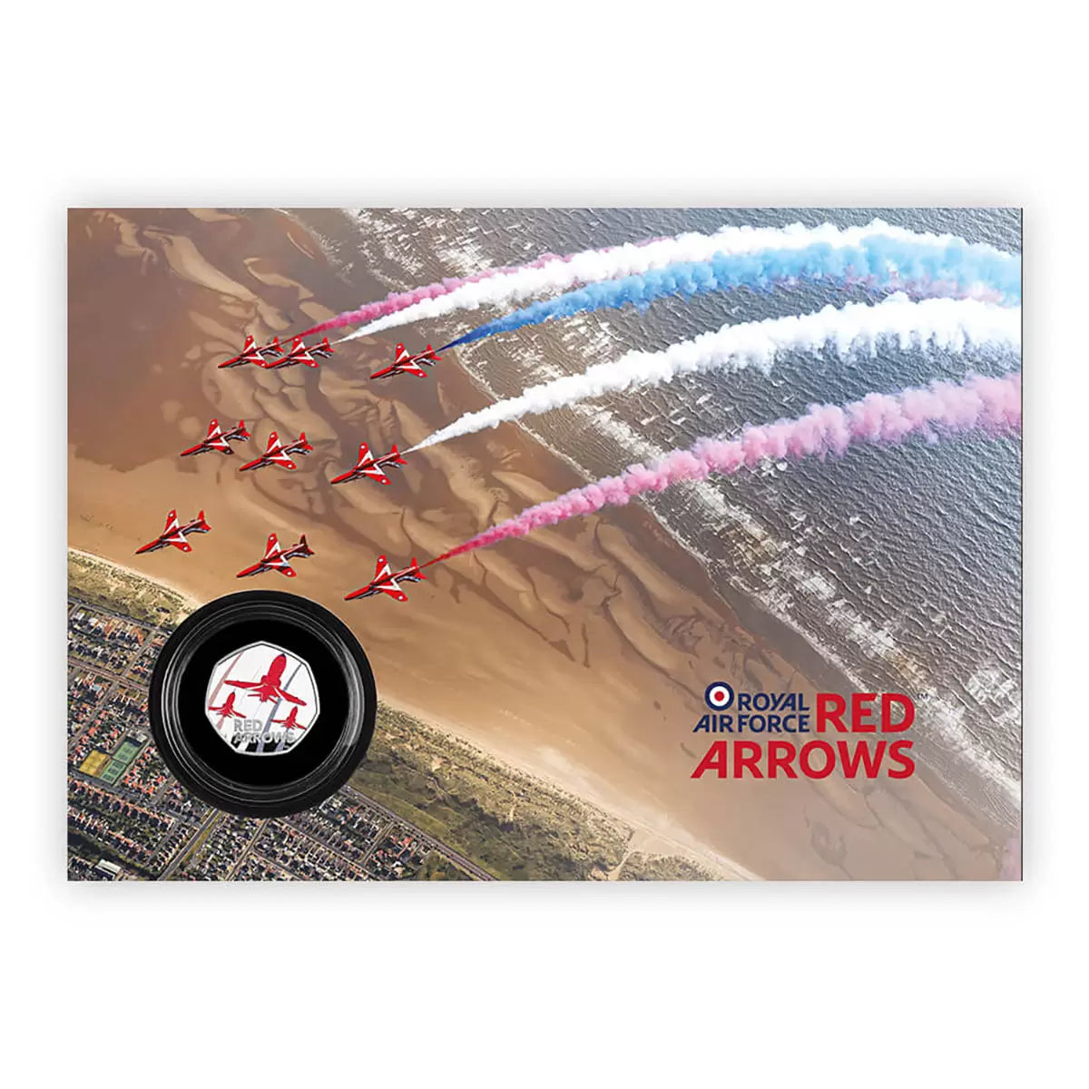 Red Arrows 50p Silver Proof Coin Cover from Royal Mail® and The Royal Mint
