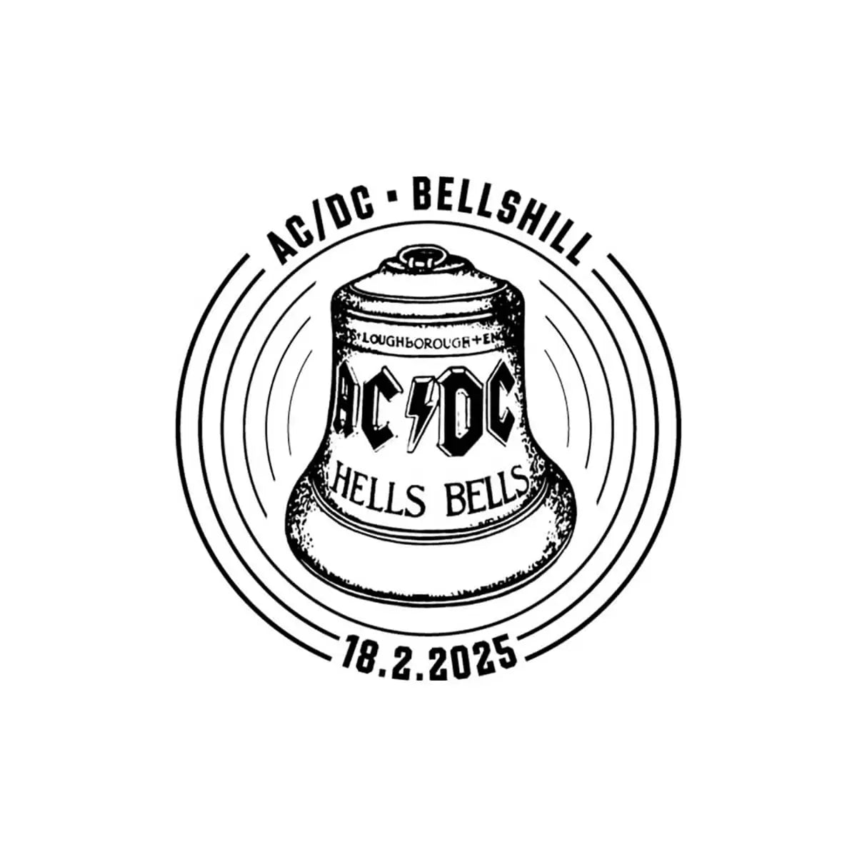 AD/DC Stamps & Medal Cover Back in Black from Royal Mail®