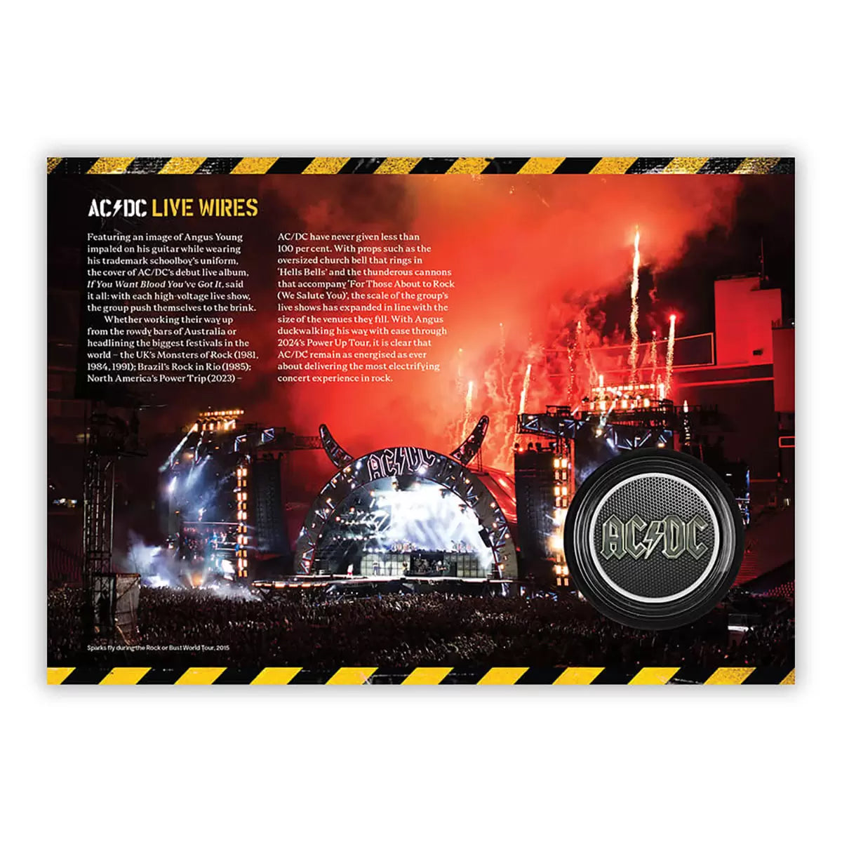 AD/DC Stamps & Medal Cover Live Wires from Royal Mail®