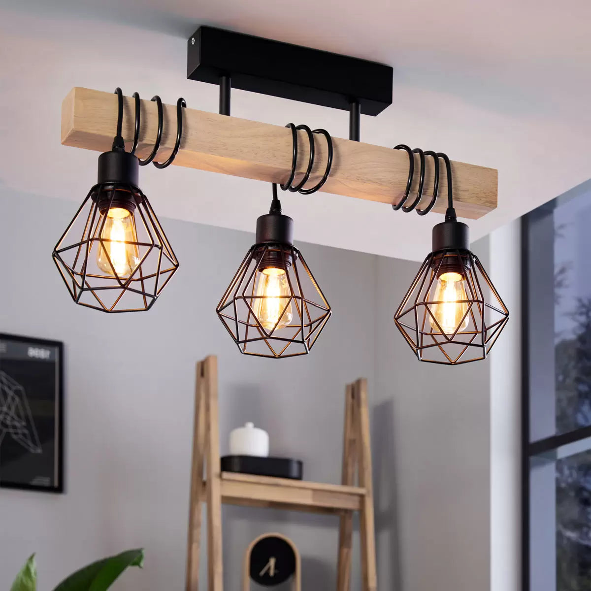 Eglo Townshend 3 Light Geometric Pendant