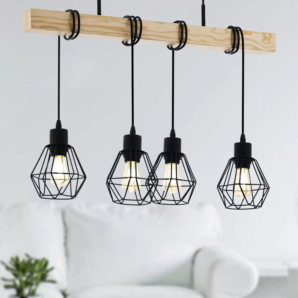 Eglo Townshend 4 Light Geometric Pendant