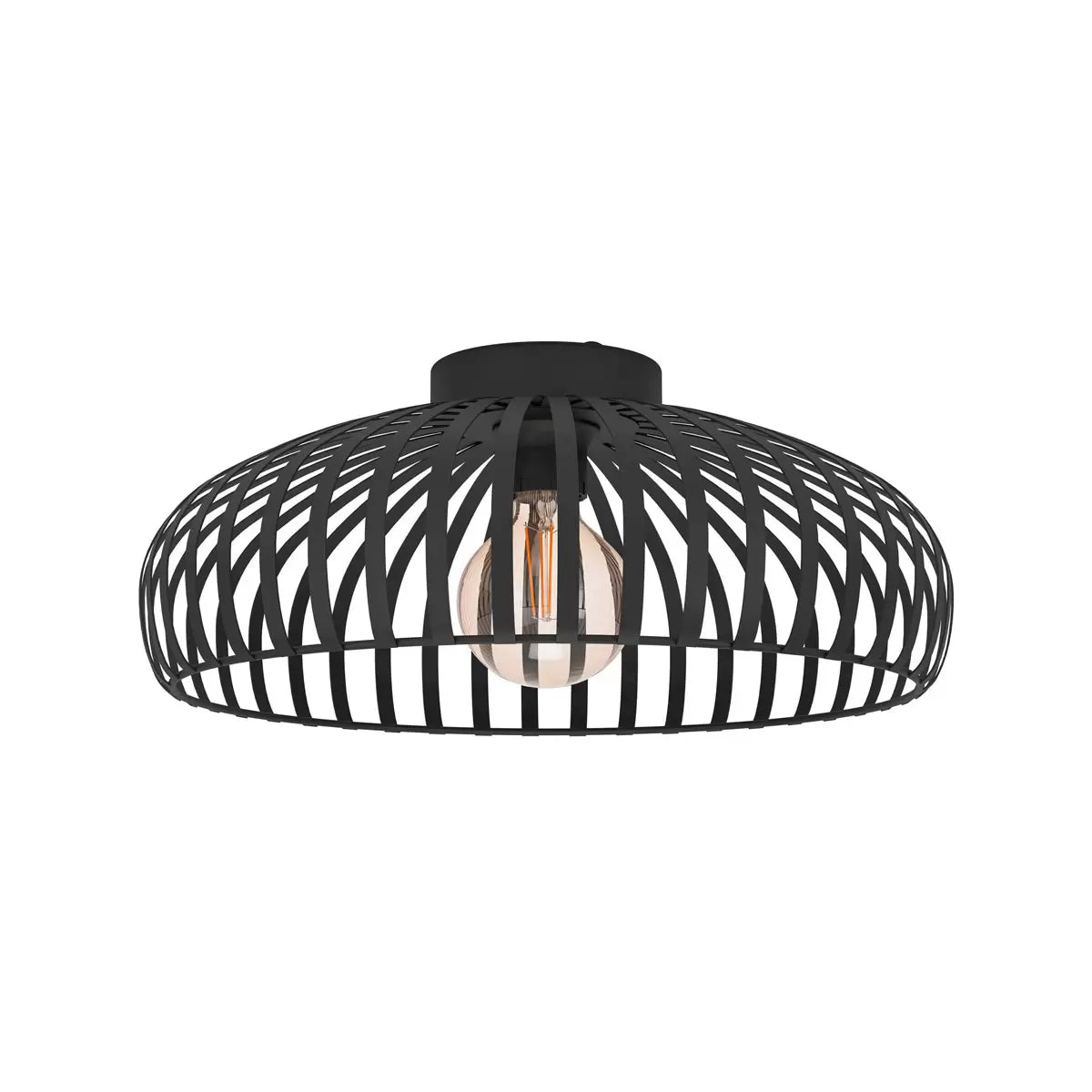 Eglo Mogano Ceiling Light in Black - 17" (43cm)
