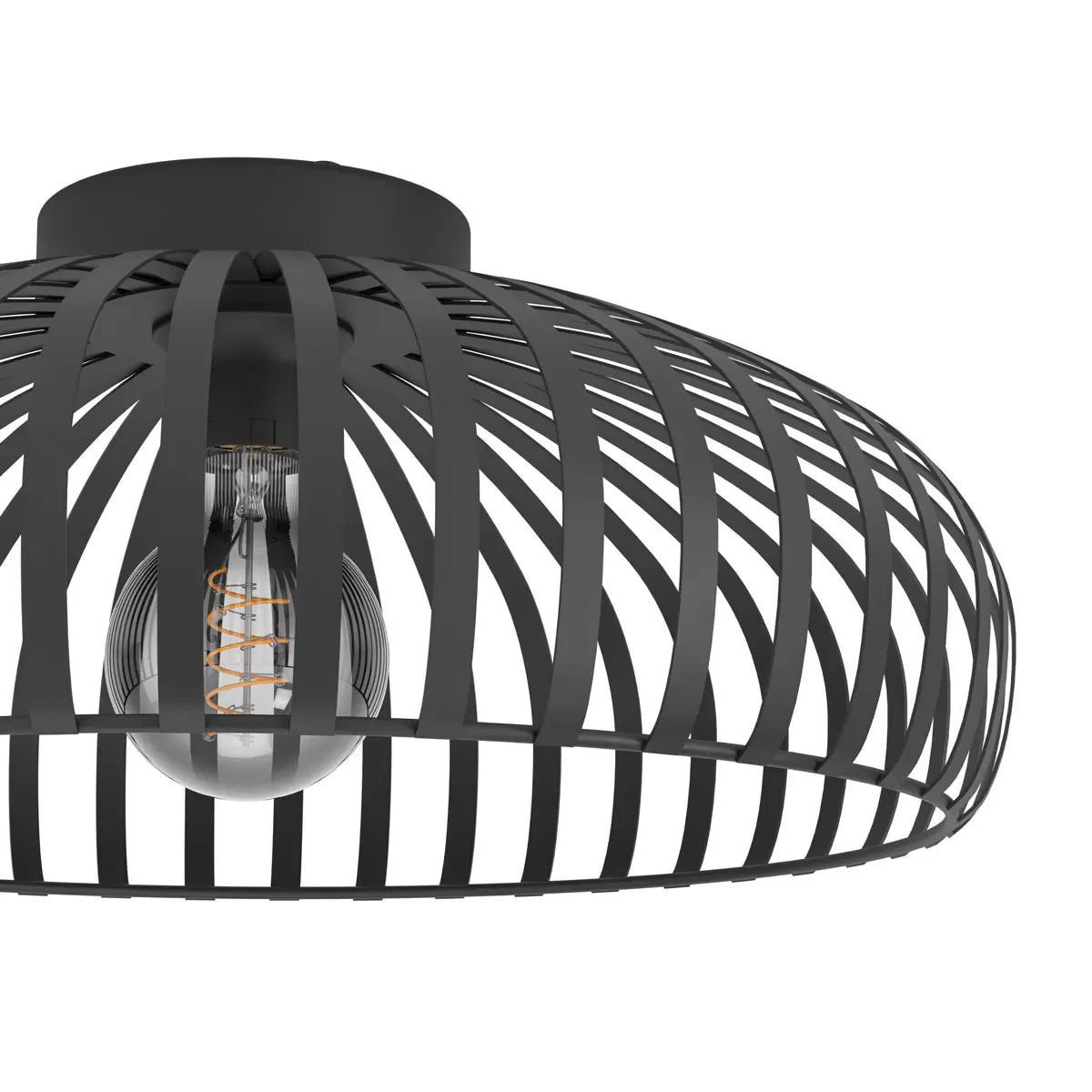 Eglo Mogano Ceiling Light in Black - 17" (43cm)