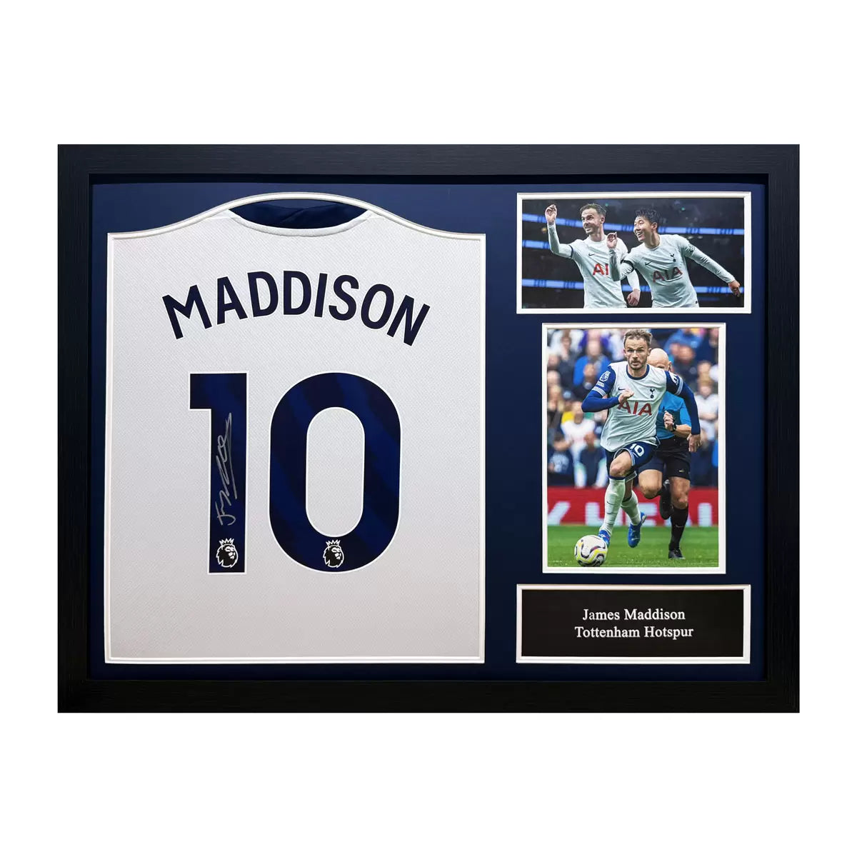 James Maddison Signed Framed Tottenham Football Shirt