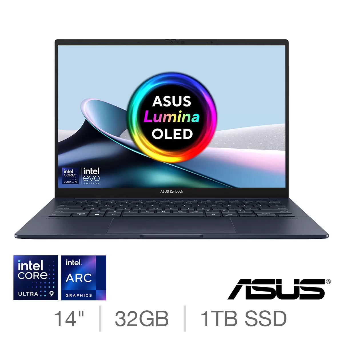 ASUS Zenbook, Intel Core Ultra 9, 32GB RAM, 1TB SSD, 14 Inch OLED Laptop