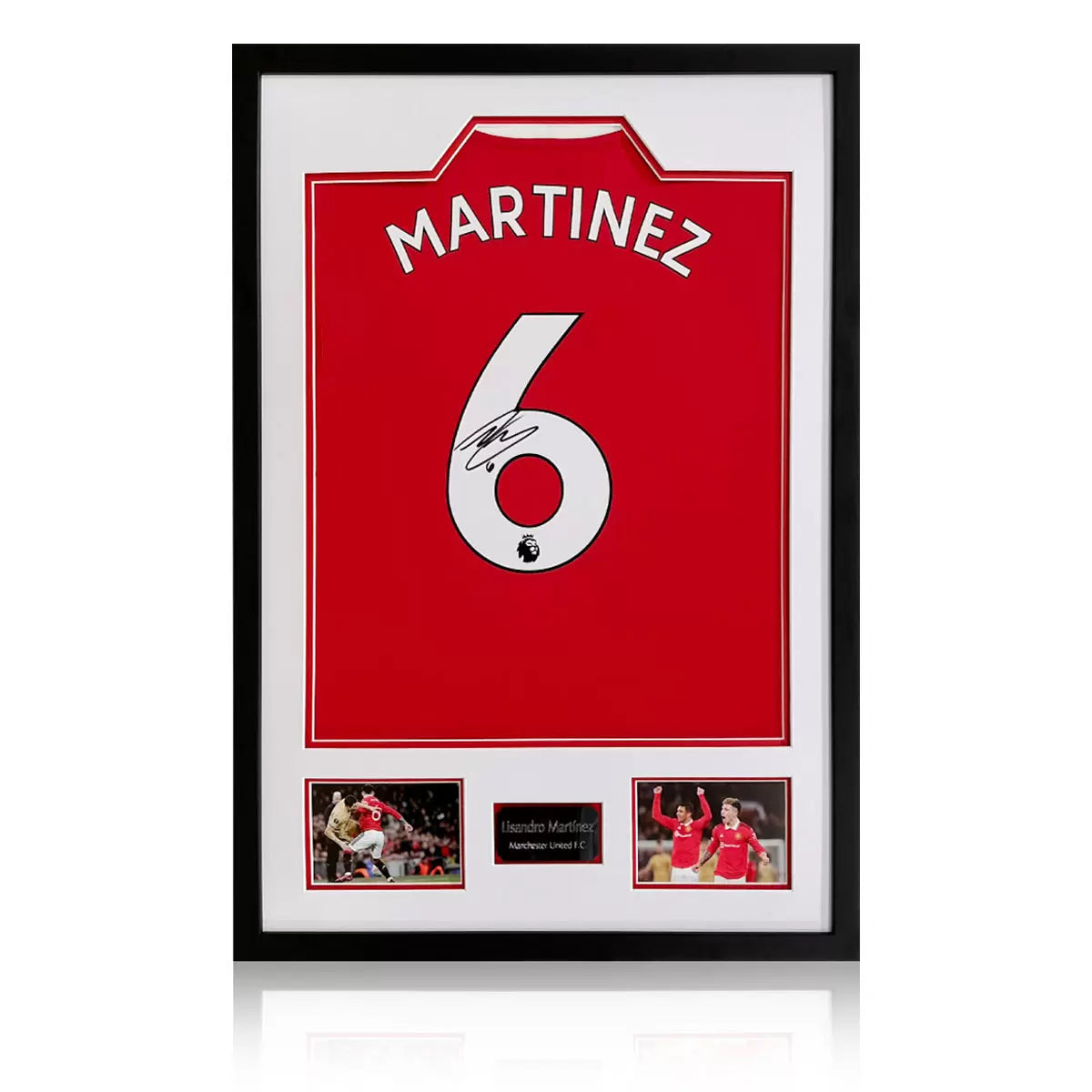Lisandro Martinez Signed Framed MUFC 22/23 Home Football Shirt including 2