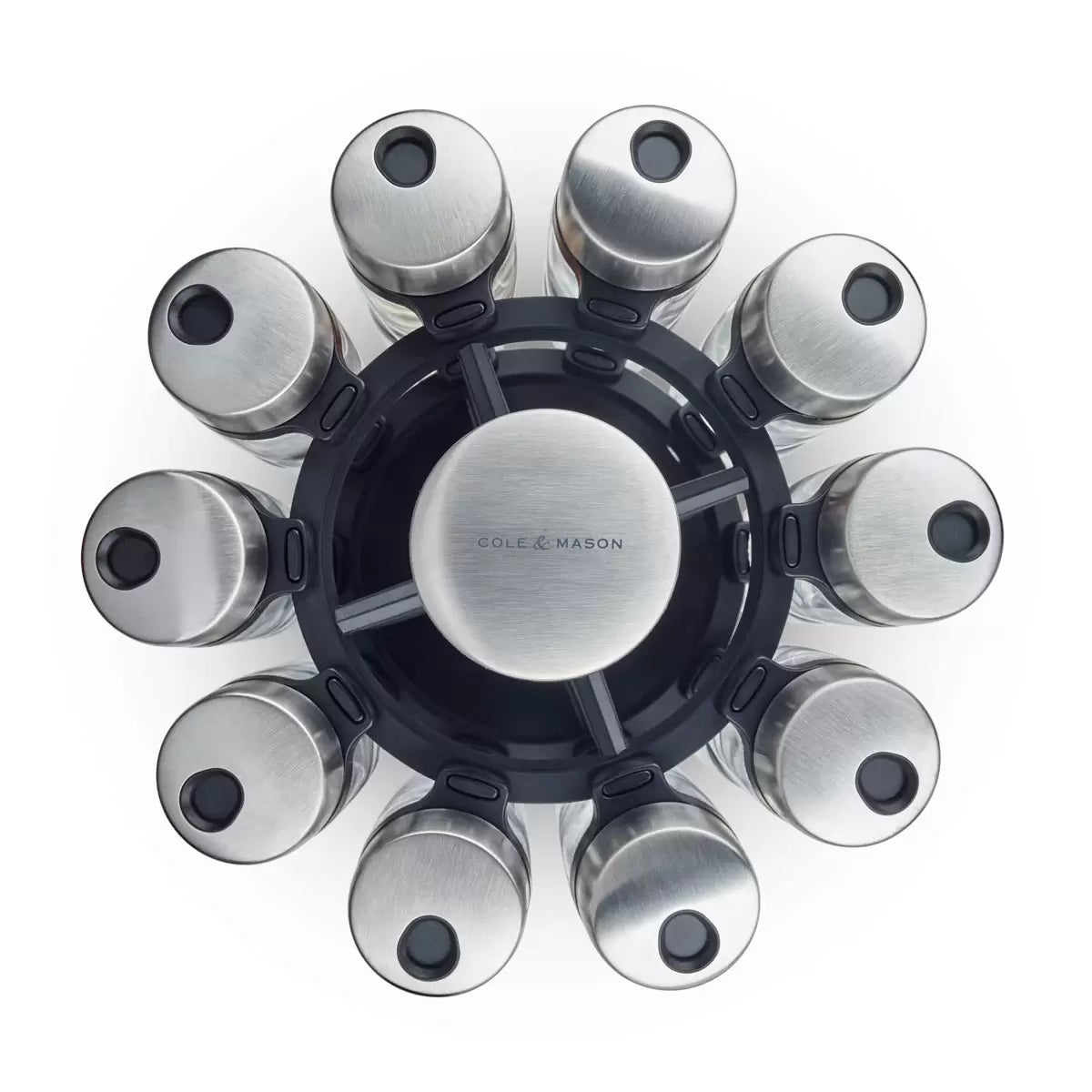 Cole & Mason 20 Jar Filled Spice Rack Carousel, view 4