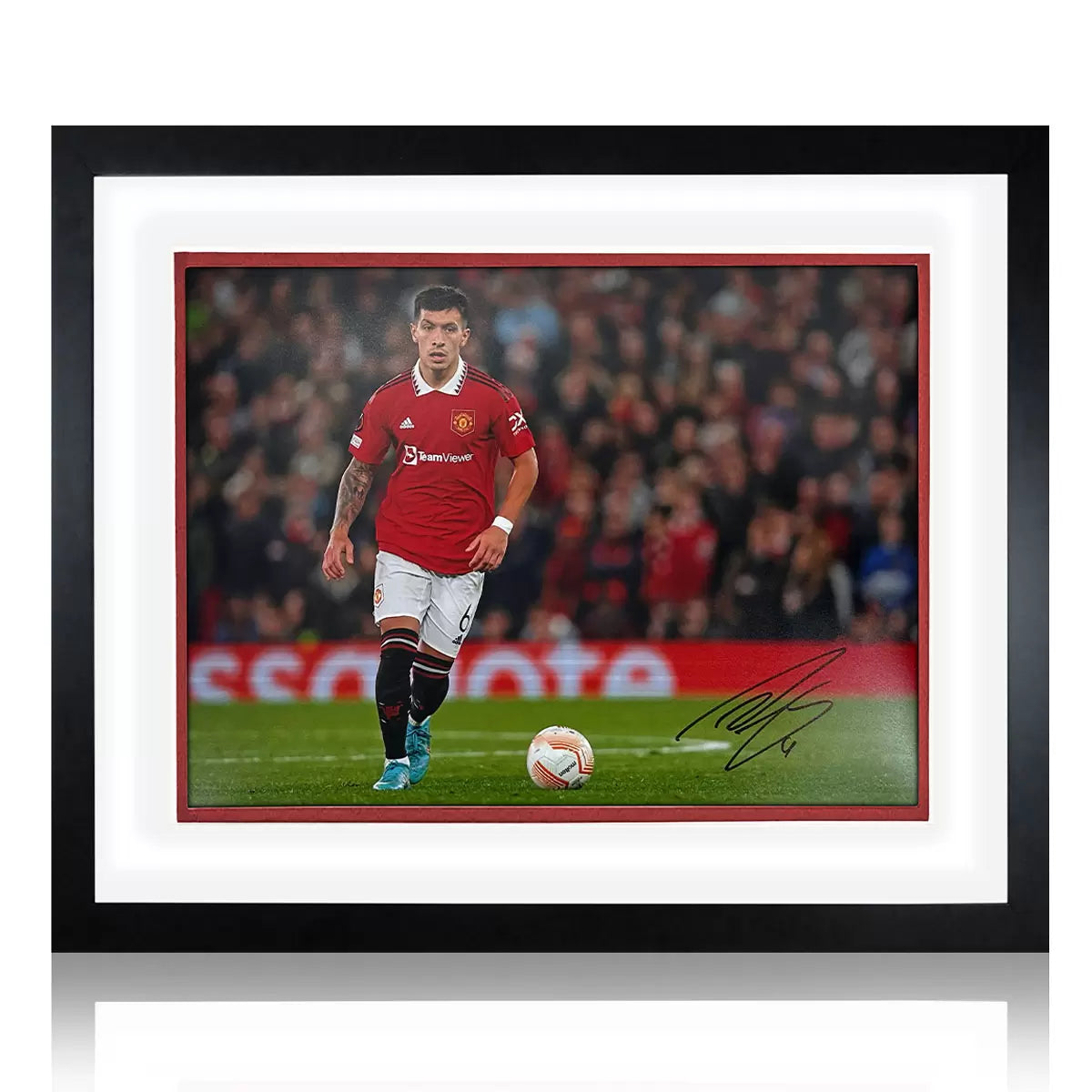 Lisandro Martinez Signed Framed MUFC 22/23 Football Image
