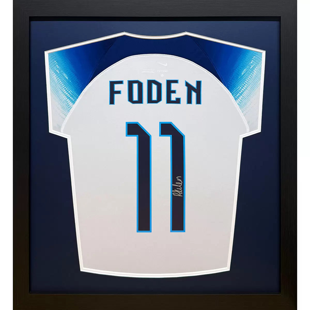 Phil Foden Signed Framed England Football Framed Shirt