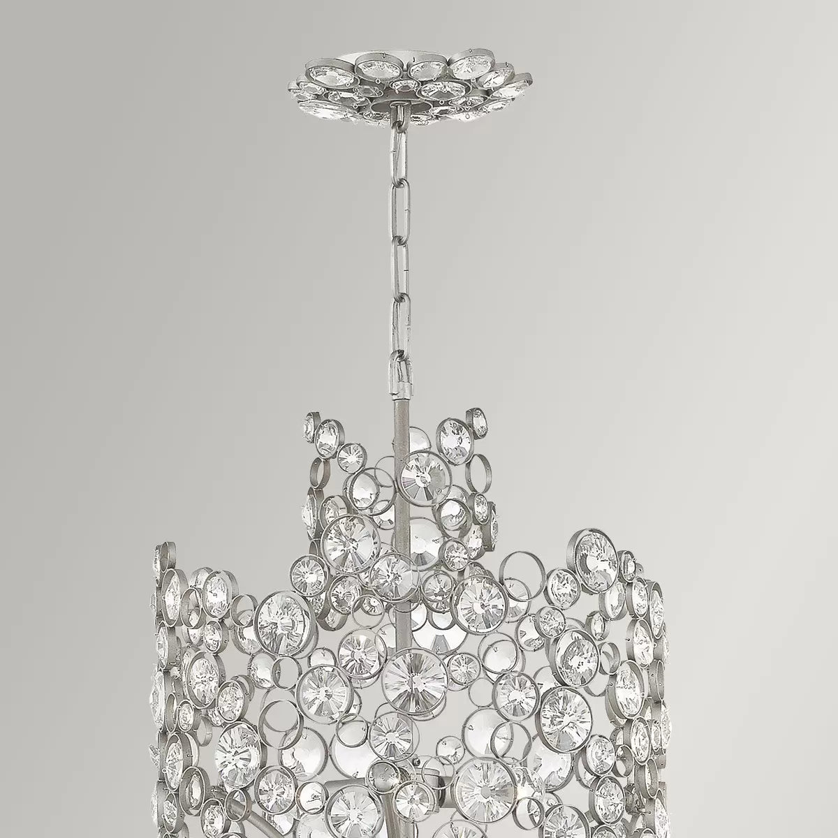 Elstead Anya Two Tier Pendant - Silver Leaf