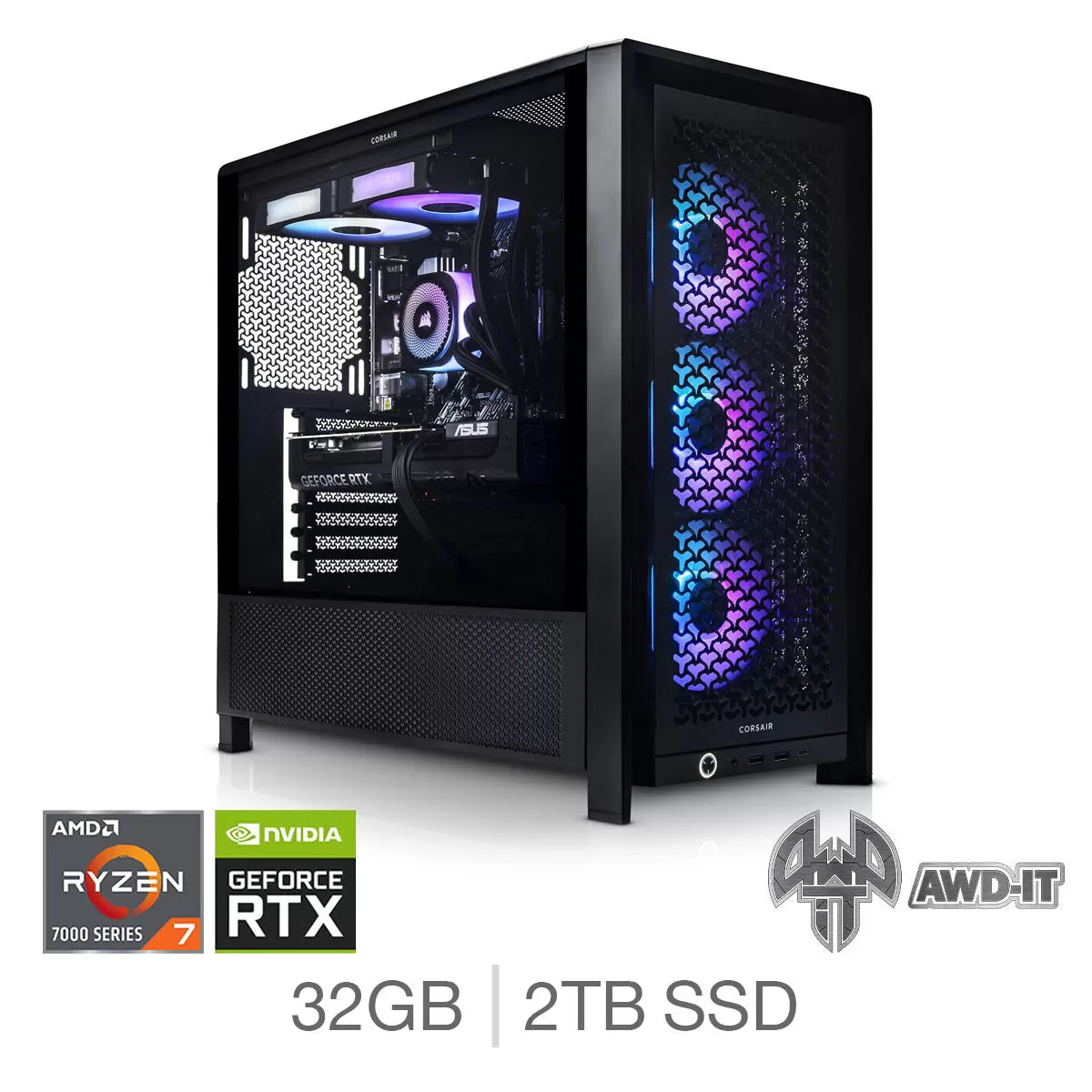 AWD-IT Frame 7 Ti, AMD Ryzen 7, 32GB RAM, 2TB SSD, NVIDIA GeForce RTX 5070 Ti