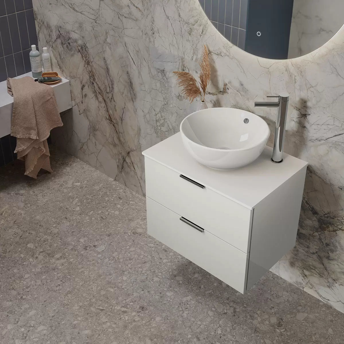 Tavistock Vesta 59.8 cm Wall Mounted Vanity Unit In White