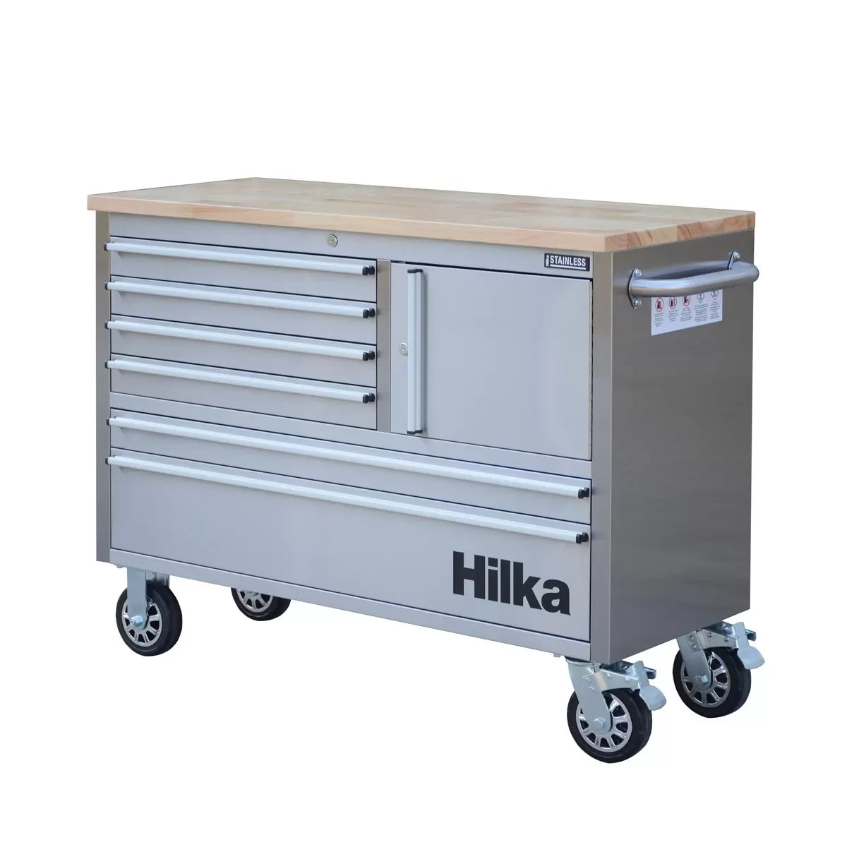 Hilka 48" (122cm) 6 Drawer Stainless Steel Tool Cabinet