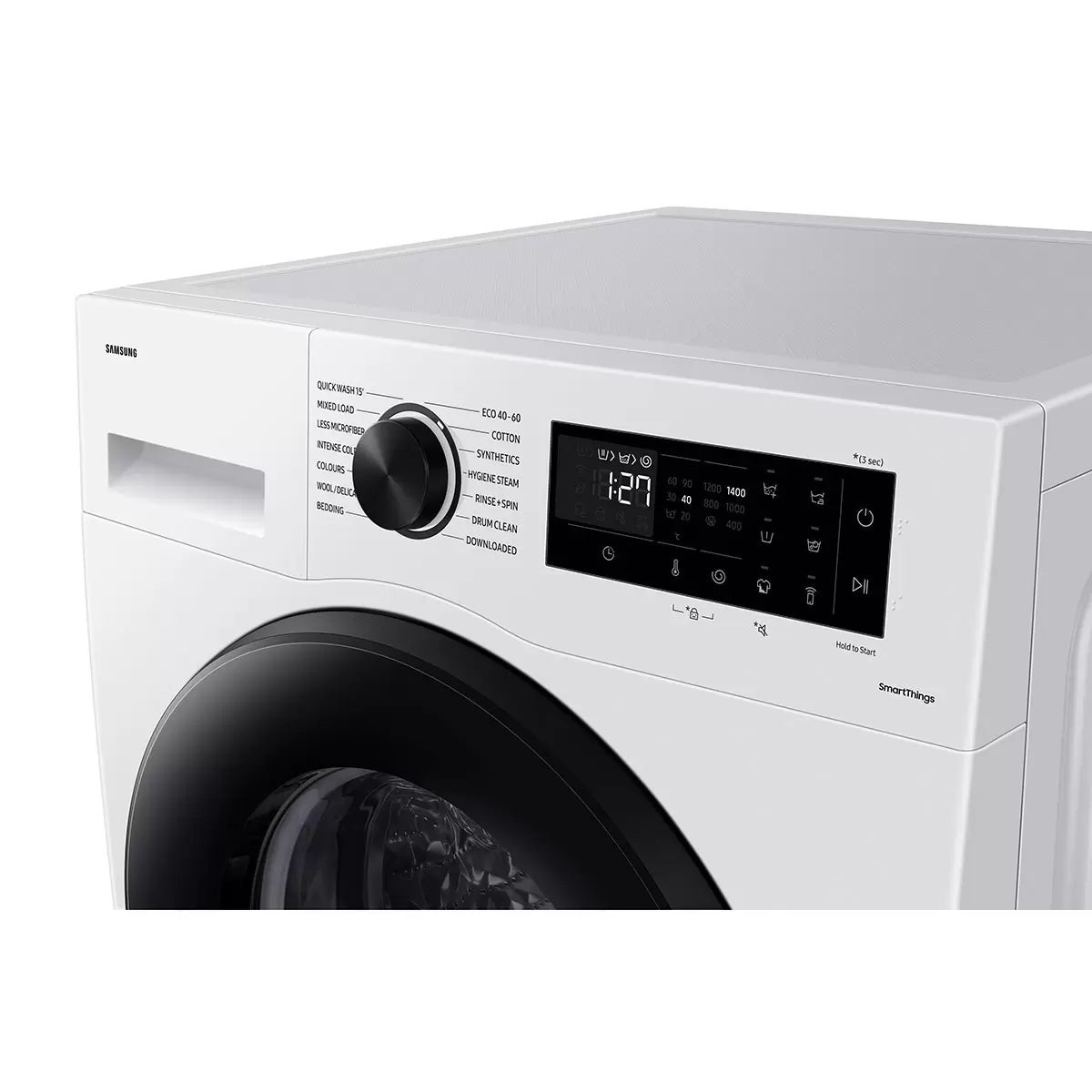 Samsung Series 5 WW90CGC04DAEEU 9kg Washing Machine, A Rated in White, view 3