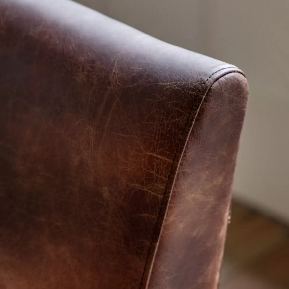 Gallery Neyland Brown Leather 2 Seater Sofa
