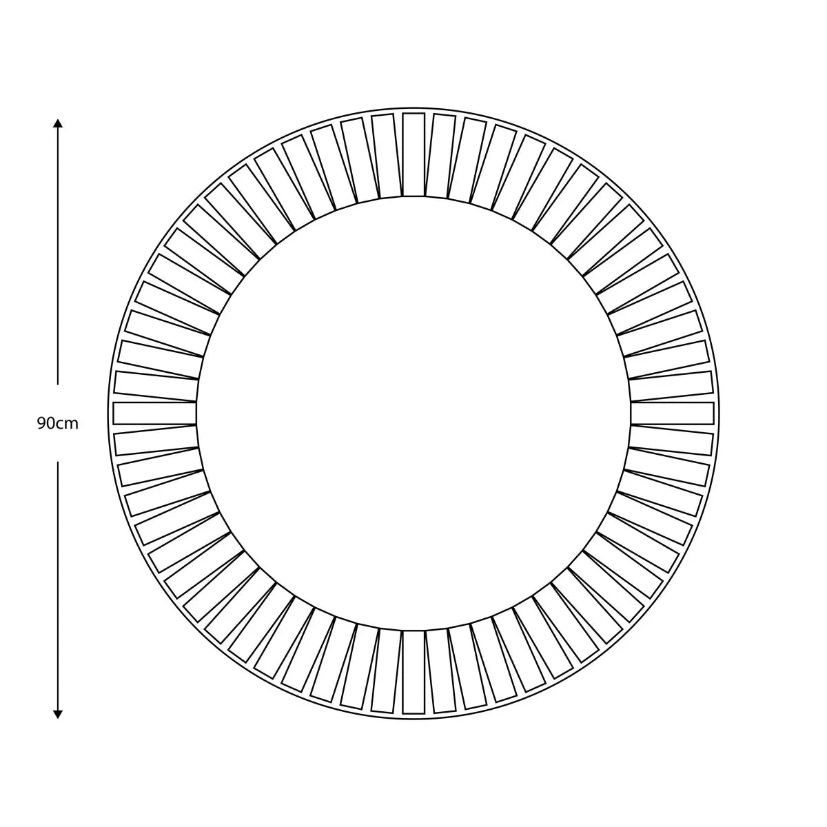 Gallery Mondello Round Mirror, 90cm