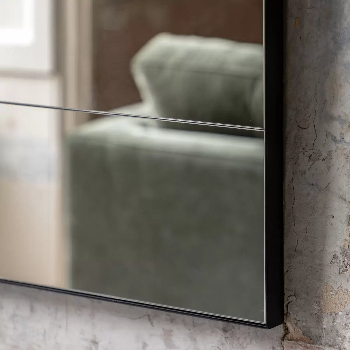 Gallery Broadheath Black Rectangular Mirror, 81 x 122cm