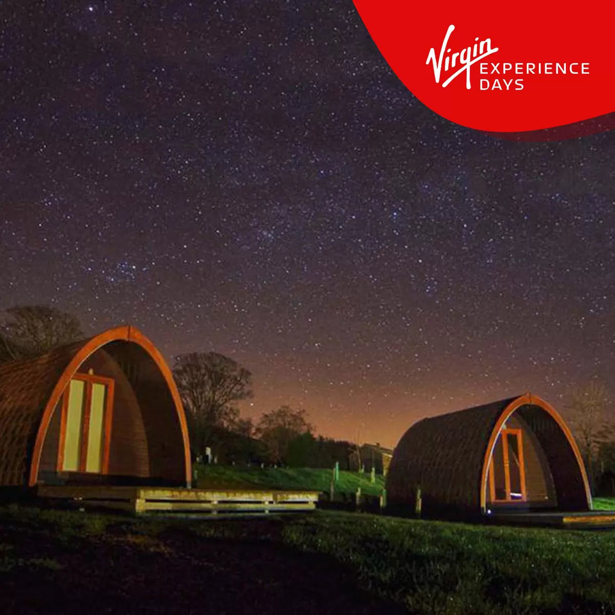 Virgin Experience Days The Quiet Site One Night Eco Camping Pod Break, Lake