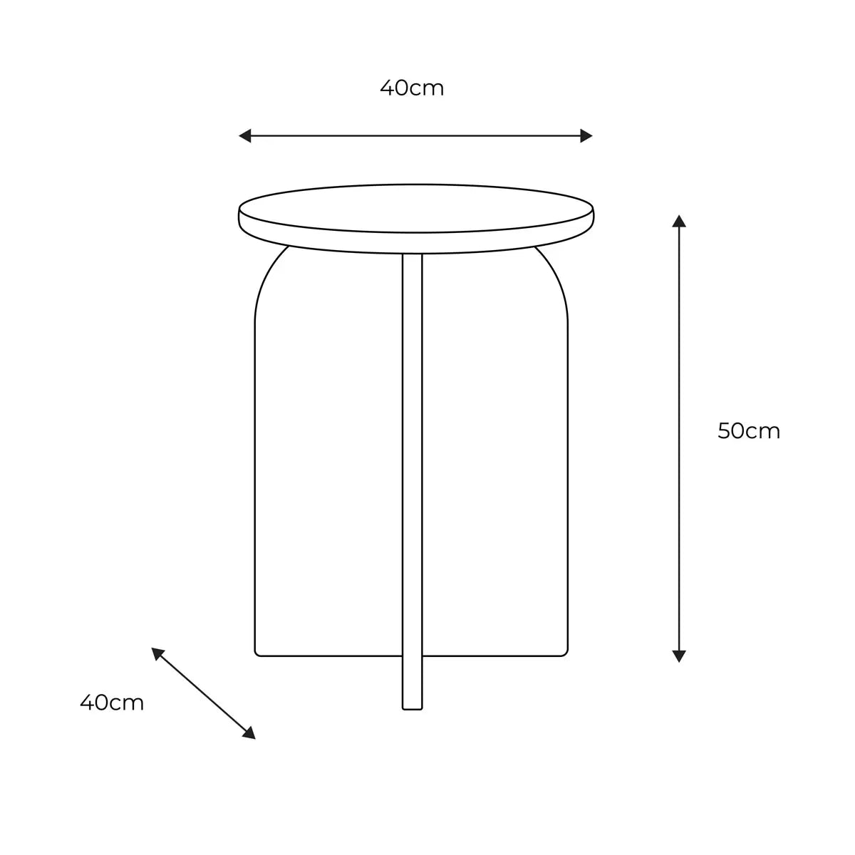 Gallery Amalfi White Marble Side Table