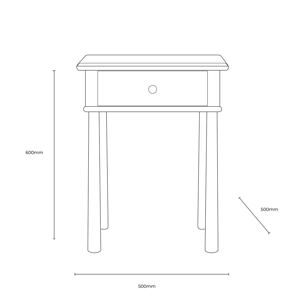Gallery Wycombe Black Oak Nightstand