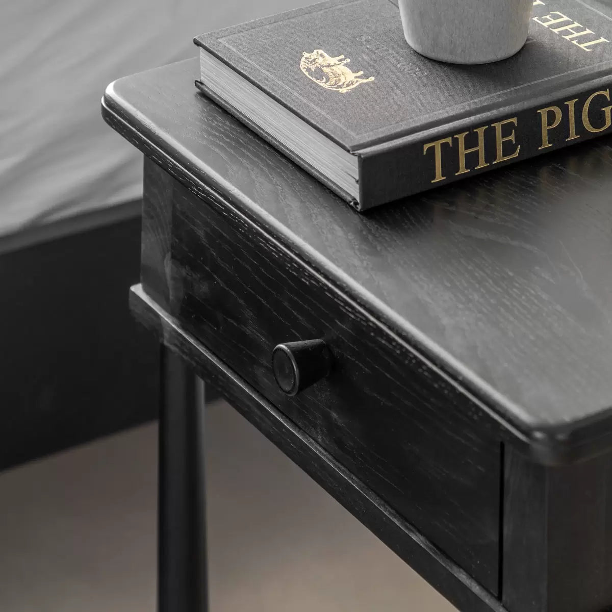 Gallery Wycombe Black Oak Nightstand