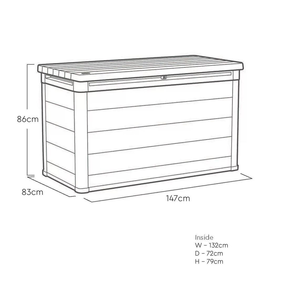 Keter Ashwood Signature 870 Litre (230 Gallon) Outdoor Storage Deck Box