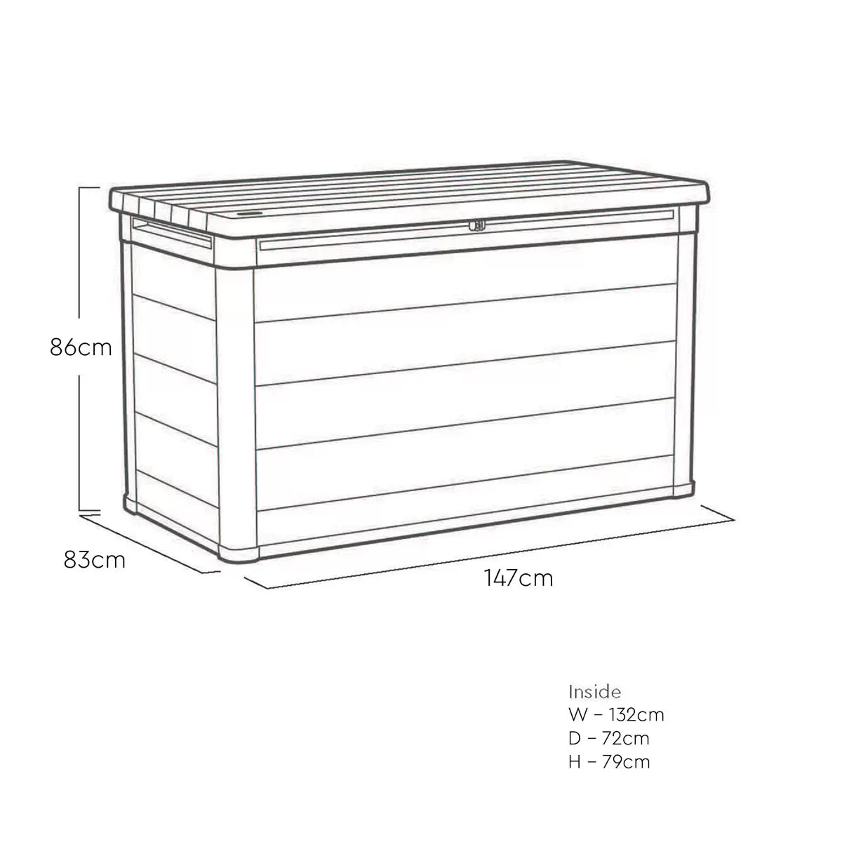 Keter Ashwood Signature 870 Litre (230 Gallon) Outdoor Storage Deck Box