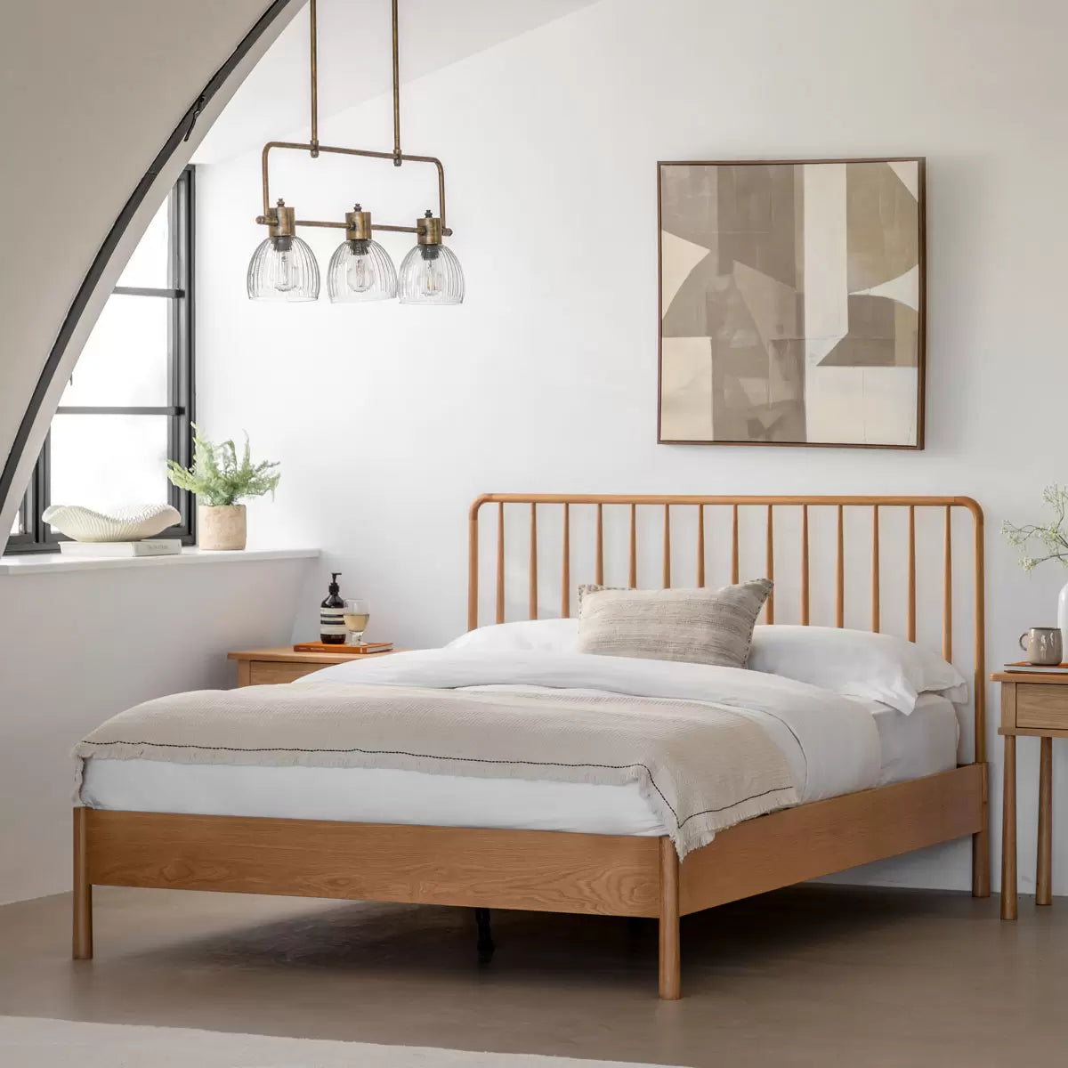 Gallery Wycombe Natural Oak Bed Frame in 3 Sizes