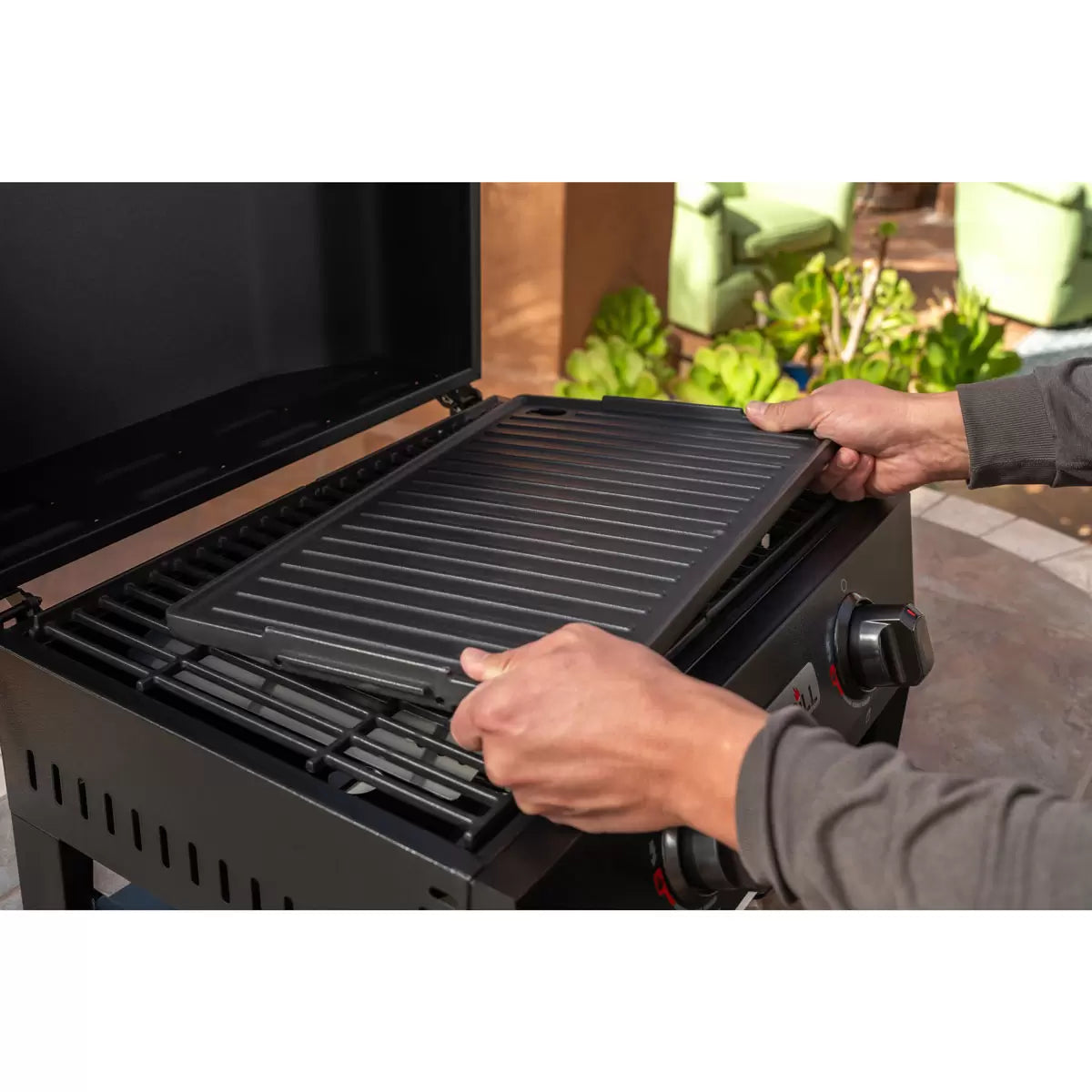 Nexgrill Fortress 2 Burner 4-in-1 BBQ Grill & Pizza Oven + Griddle + Grill Plate