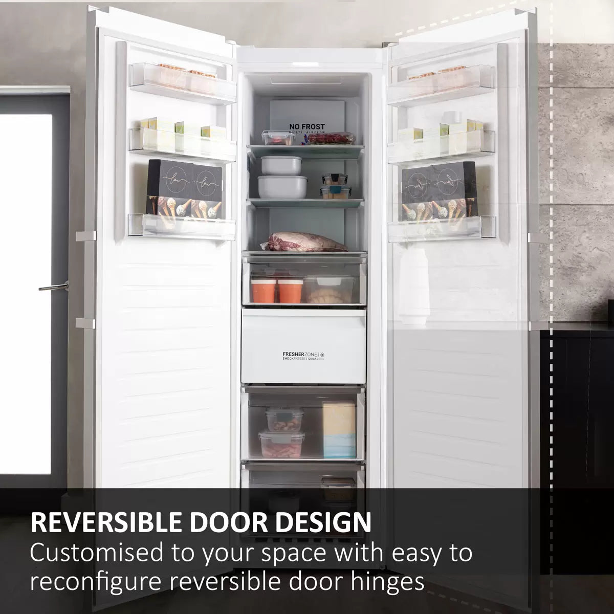 Haier H4F272WEH1K, InstaSwitch Freezer, E Rated in White