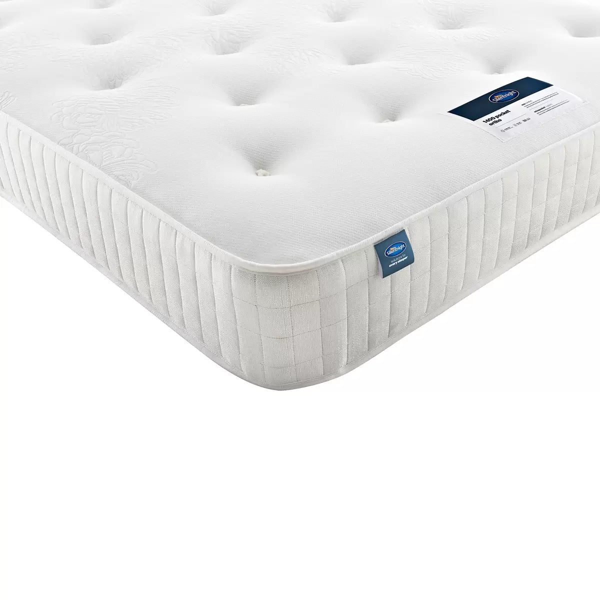 Silentnight 1400 Pocket Ortho Mattress & Sandstone Divan in 4 Sizes