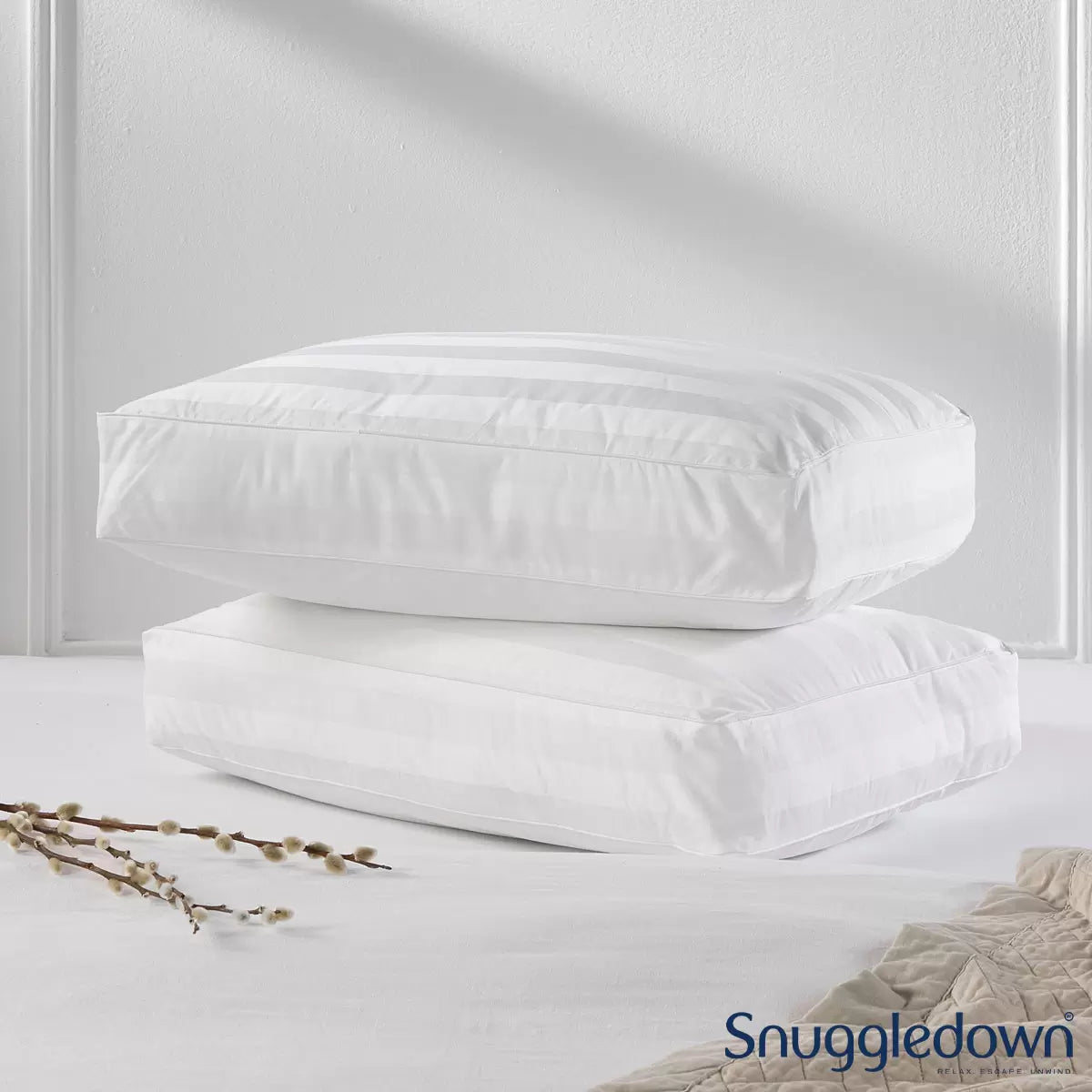 Snuggledown Luxury Side Sleeper Pillow, 2 Pack