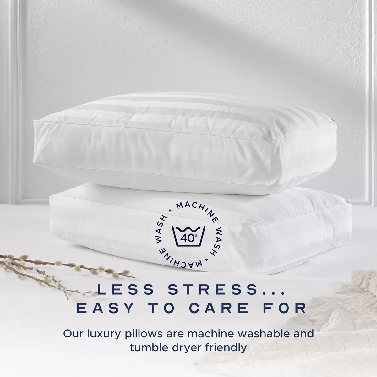 Snuggledown Luxury Side Sleeper Pillow, 2 Pack