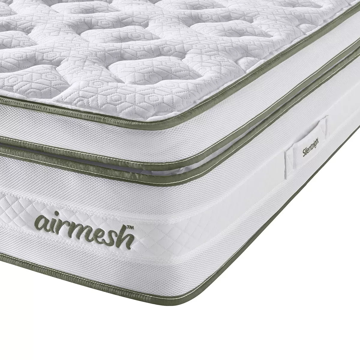 Silentnight AirMesh® 3000 Pocket Boxtop Mattress & Slate Grey Full Ottoman Divan