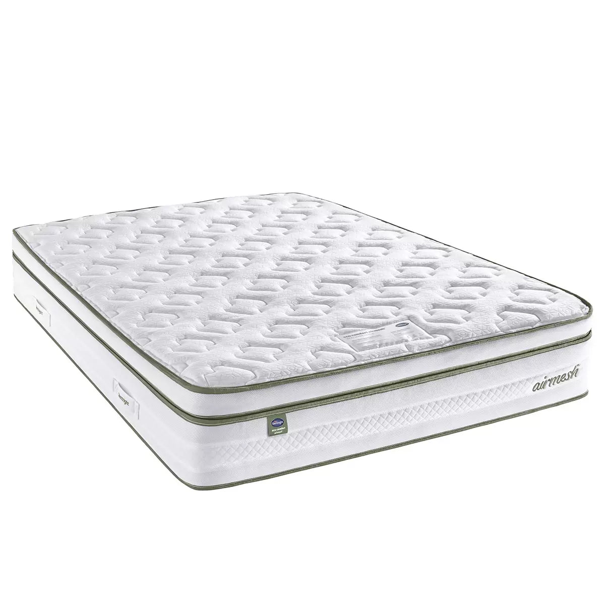 Silentnight AirMesh® 3000 Pocket Boxtop Mattress & Sandstone Full Ottoman Divan