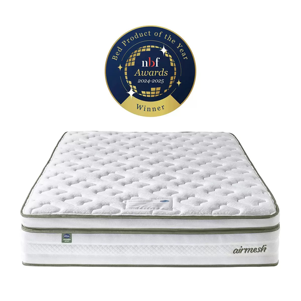 Silentnight AirMesh® 3000 Pocket Boxtop Mattress & Sandstone Full Ottoman Divan