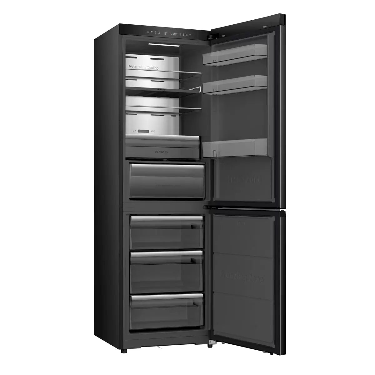 Hisense RB5K330GSFC KitchenFit Fridge Freezer, C Rated in Black Steel