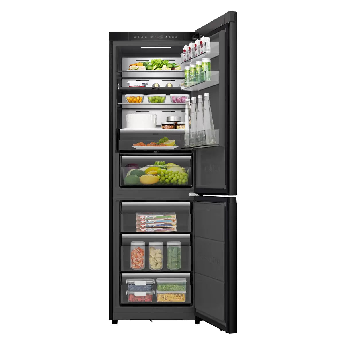 Hisense RB5K330GSFC KitchenFit Fridge Freezer, C Rated in Black Steel