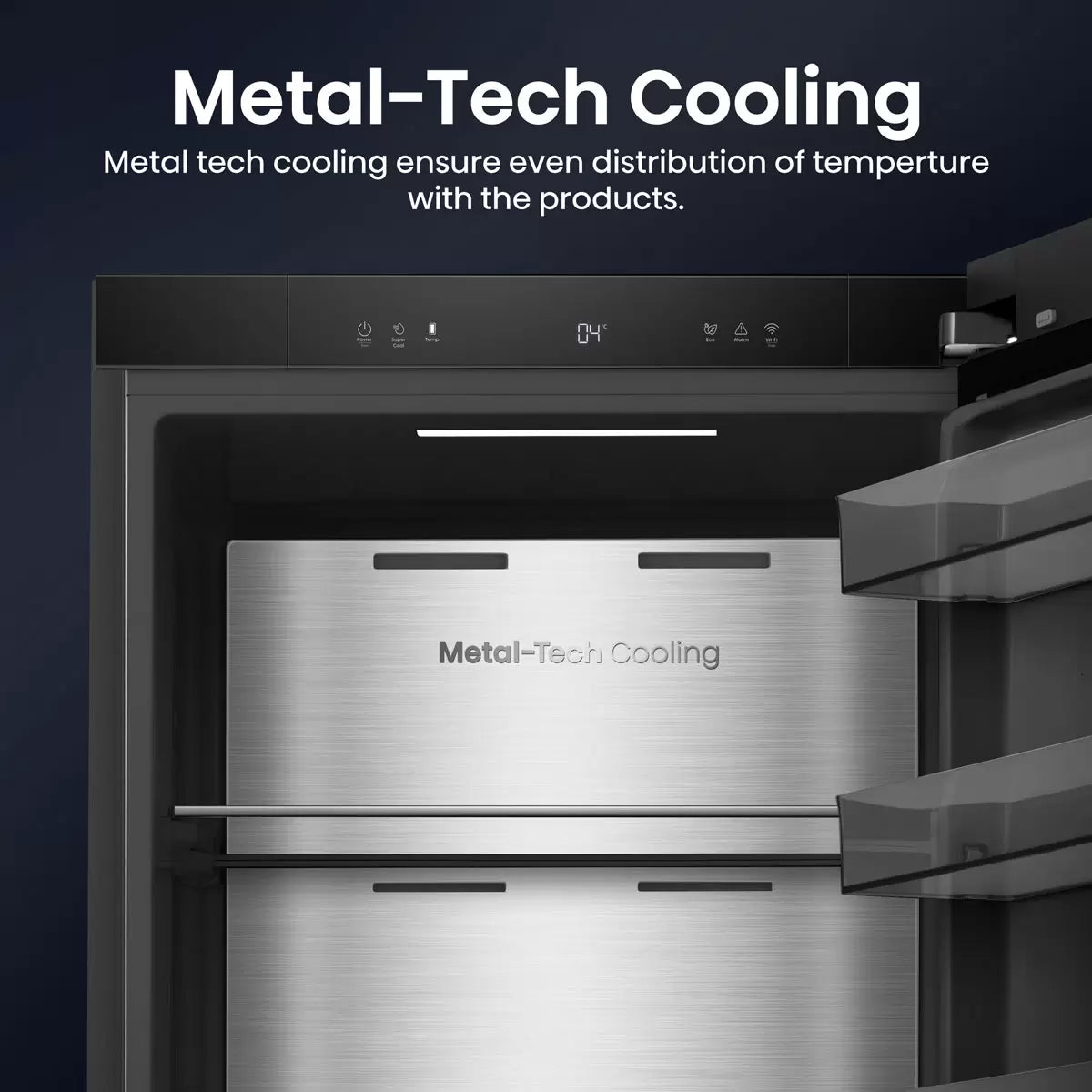 Hisense RL5K370GSFC KitchenFit Upright Fridge, C Rated in Black Steel