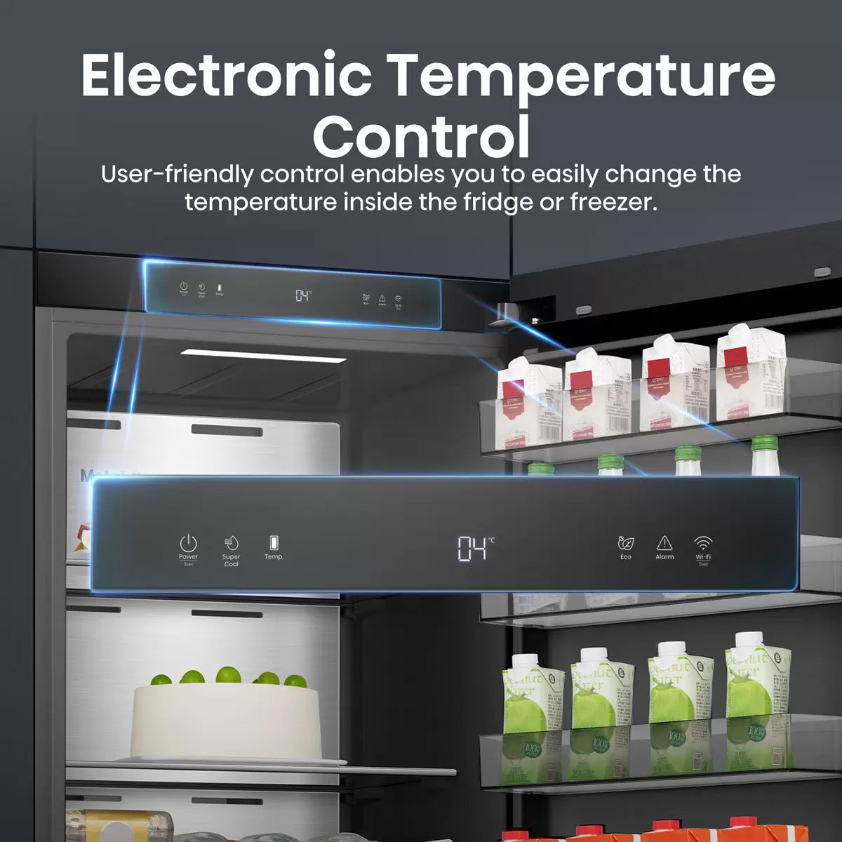 Hisense RL5K370GSFC KitchenFit Upright Fridge, C Rated in Black Steel
