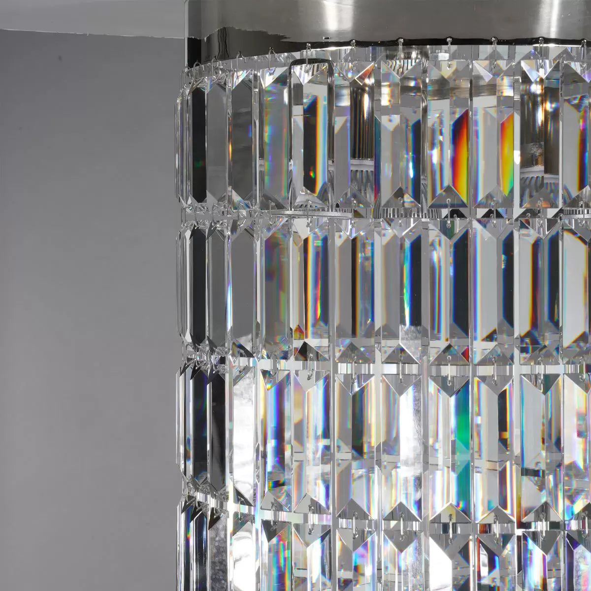 Washington Chrome & Clear Crystal Chandelier 40cm