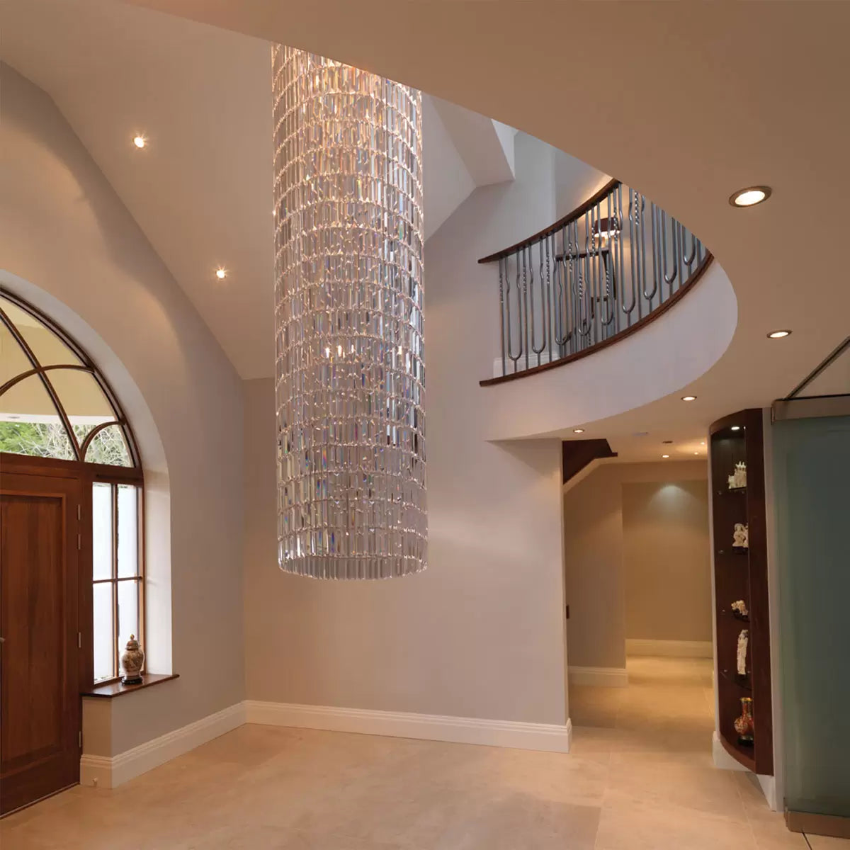 Washington Chrome & Clear Crystal Chandelier 40cm