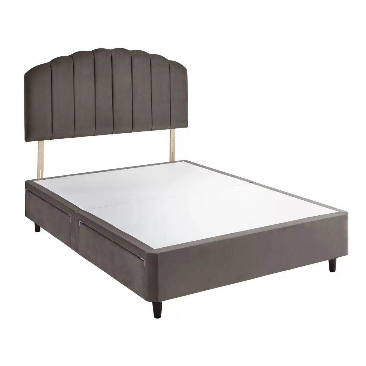 Silentnight Velvet 4 Drawer Divan Base with Merlin Headboard & 3