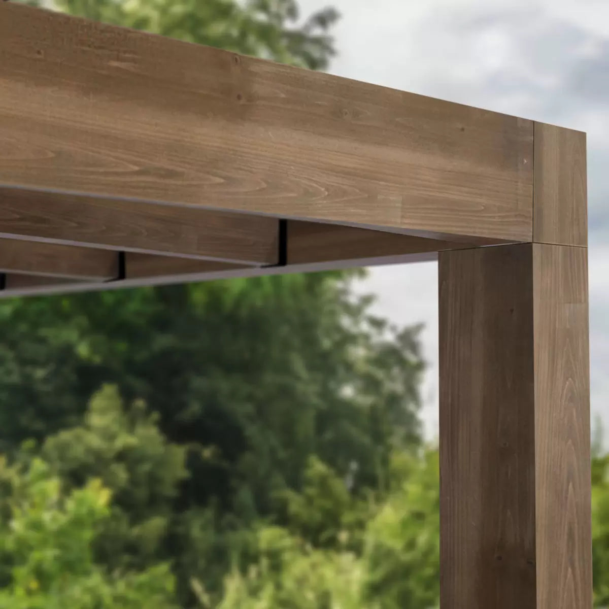Palram Canopia Helsinki 9ft 10" x 11ft 2" (3m x 3.4m) Cedar Wood Patio Cover