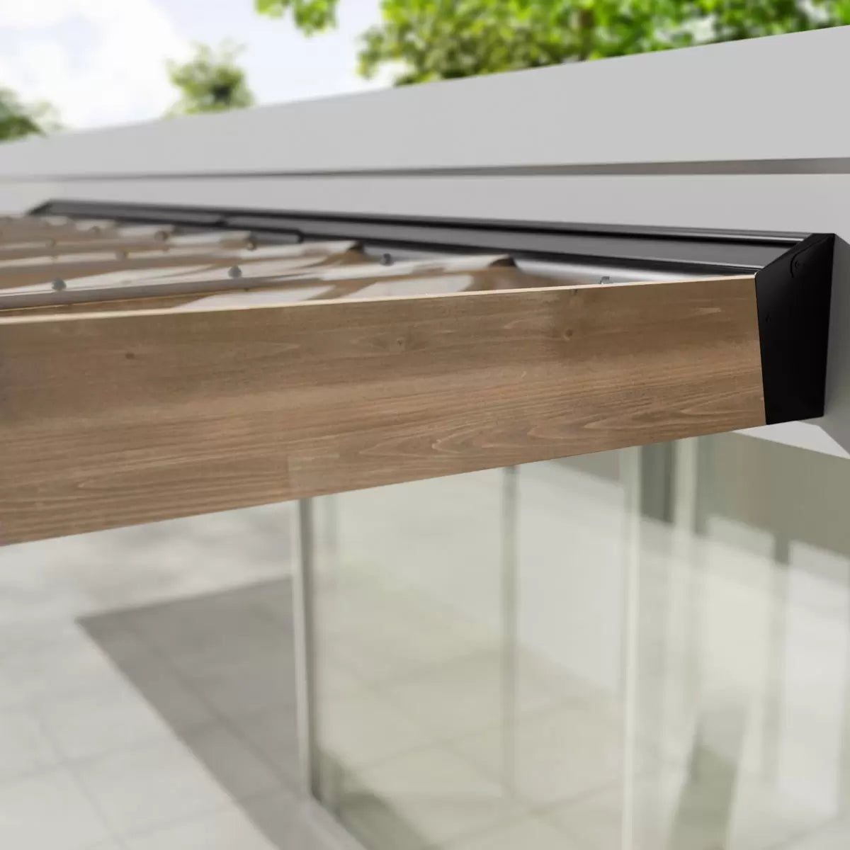 Palram Canopia Helsinki 9ft 10" x 21ft 10" (3m x 6.65m) Cedar Wood Patio Cover
