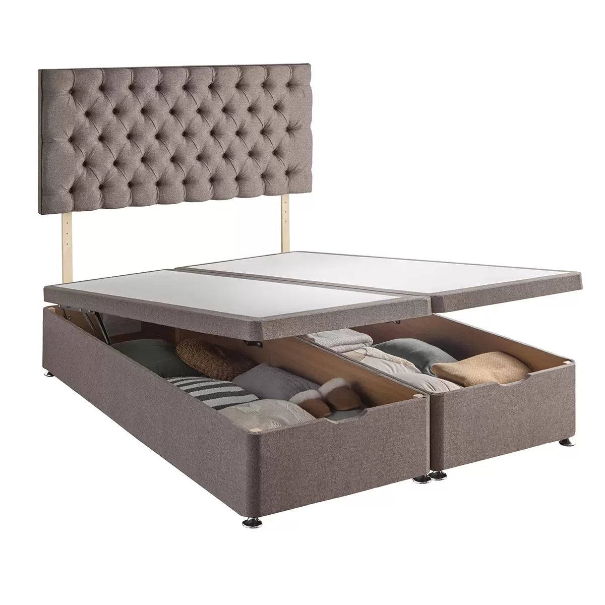 Silentnight Full Ottoman Divan Base with Eden Headboard & 3 Sizes