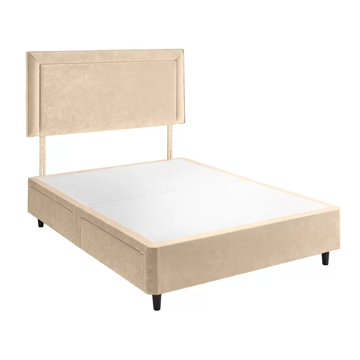 Silentnight Velvet 4 Drawer Divan Base with Malvern Headboard & 3